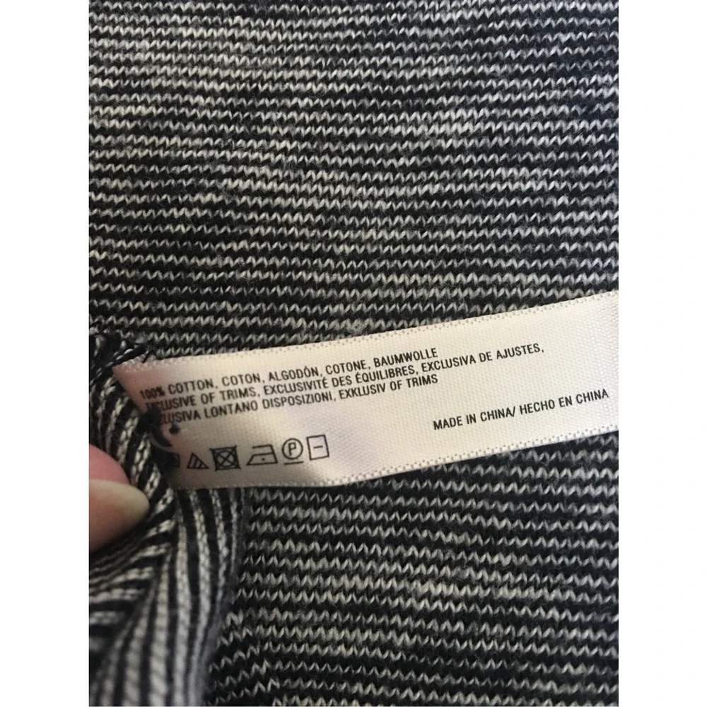 Anthropologie Lilka Size Medium Space Dye Esme Dress Navy Blue White Lace Detail - Picture 12 of 12